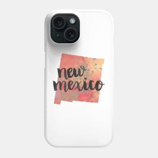 new mexico - calligraphy and abstract state outline Phone Case