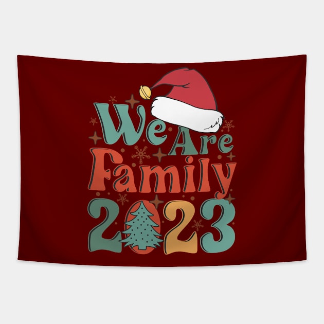 2023 We are Family Christmas Matching Tapestry by JDVNart