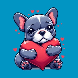 Cute Frenchie Valentines Day Love T-Shirt