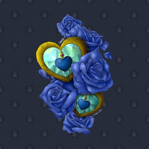 Blue Hearts And Roses by Make-It-Mico