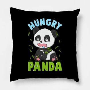 Cute Hungry Panda Always Hungry Funny Baby Panda Pillow