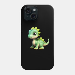 Cute Green Dino Phone Case