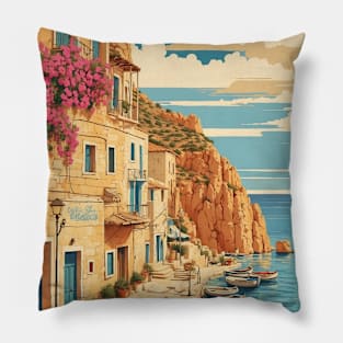 Chios Greece Vintage Tourism Travel Pillow