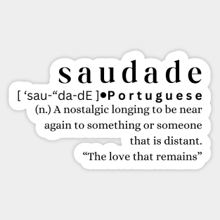 Saudade Definition Wall Art Printable Wall Decor