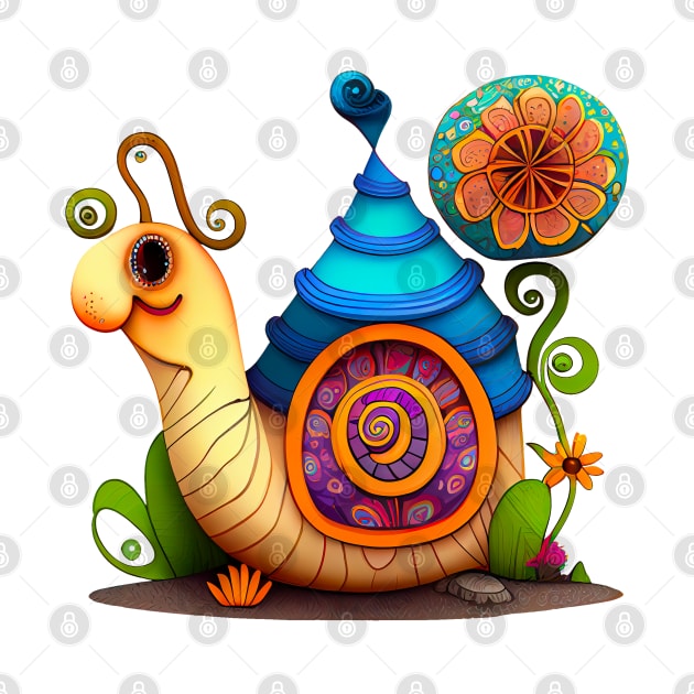 Colorful Snail #4 by Chromatic Fusion Studio