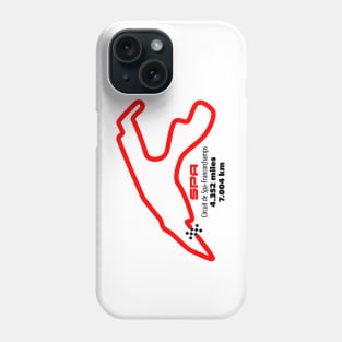 Spa-Francorchamps Track Graphic Apparel and other similar printed products Phone Case