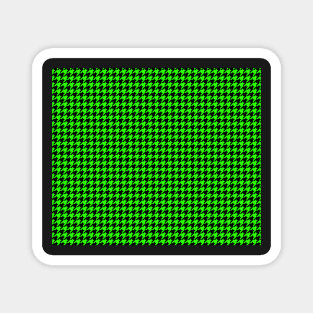 Black and Green Houndstooth Magnet