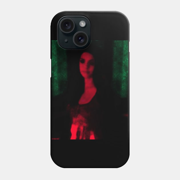 Beautiful girl, red lighting, green room. Dark and beautiful. Phone Case by 234TeeUser234