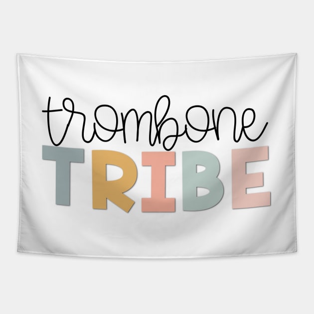 Trombone Tribe Muted Pastels Tapestry by broadwaygurl18