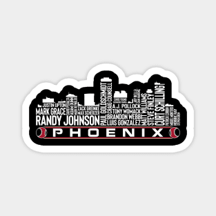 Arizona Baseball Team All Time Legends, Phoenix City Skyline Magnet