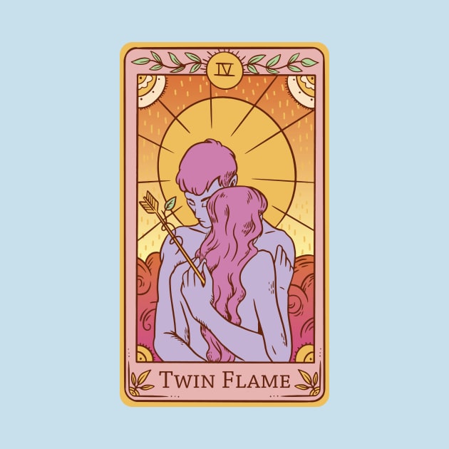 Twin Flame Love Tarot Card by TeeTrendz