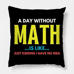 A day without math is like just kidding I have no idea Pillow