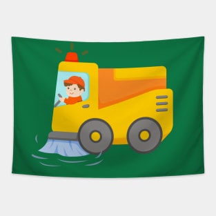 Street Sweeper Truck Tapestry