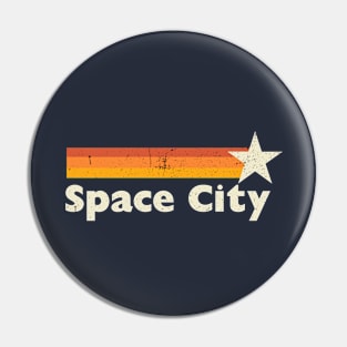 Retro Space City Pin