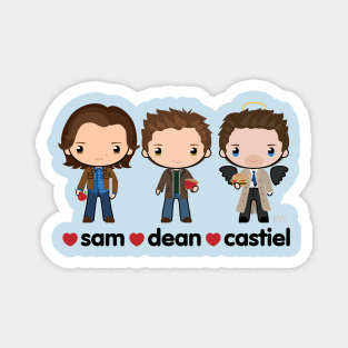 Love Sam, Dean & Castiel Magnet