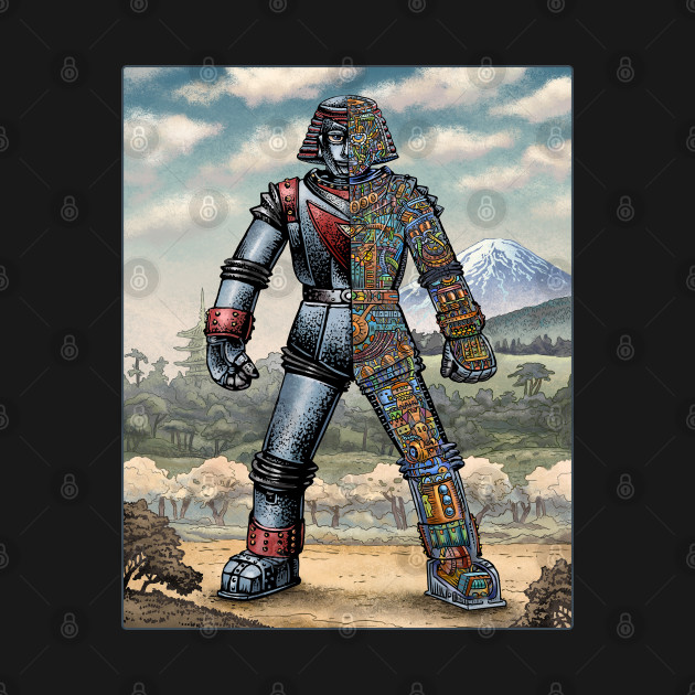 Discover Giant Robo Cutaway - Robot - T-Shirt