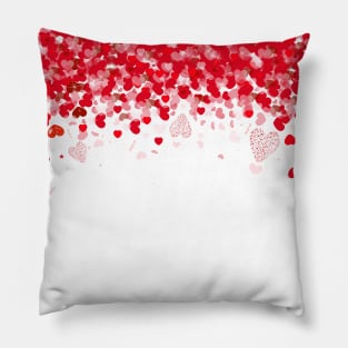 Shiny hearts and bokeh light Valentine's Day Pillow