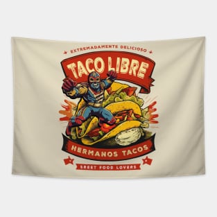 Taco Lucha Libre Tapestry