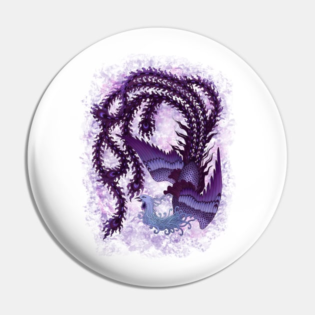 The purple bird Pin by ArtVelenaRevers