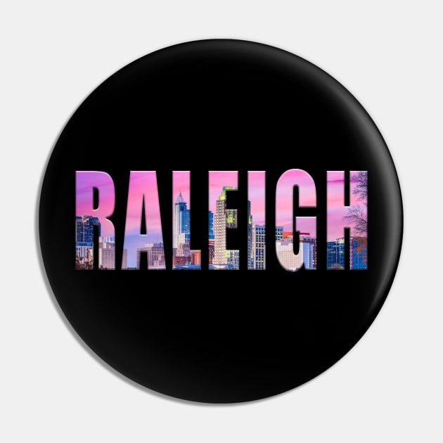 Raleigh City Skyline Evening Pin by swiftscuba