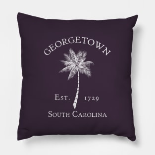 Georgetown South Carolina Est. 1898 Vintage Palmetto Pillow