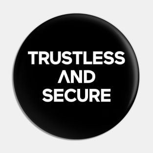 Unique Logo with Arrow Pointing Upward for Trustless and Secure / Black Pin