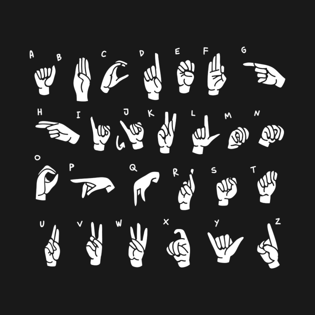 Sign Language Alphabet  Asl Gift Deaf Gift Asl Teacher Gift by lohstraetereva