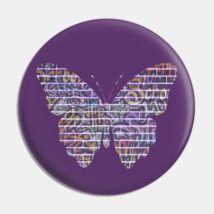 Graffiti Wall Butterfly Pin