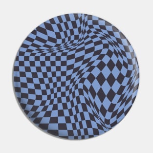 Checkerboard Pattern - Black Blue Pin