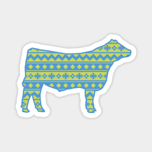 Show Steer with Southwest Pattern Magnet