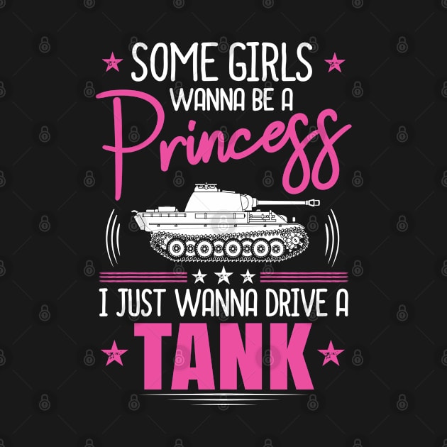 Panzer Tank Princess Girls Women Gift Present by Krautshirts