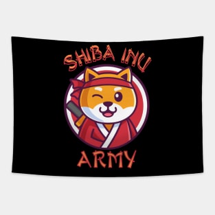 Shiba Inu Army Tapestry