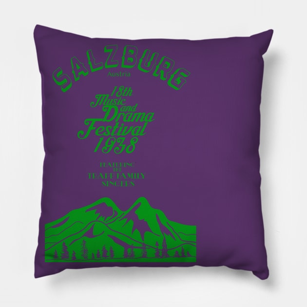 Salzburg Festival for Music and Drama Pillow by PanicMoon