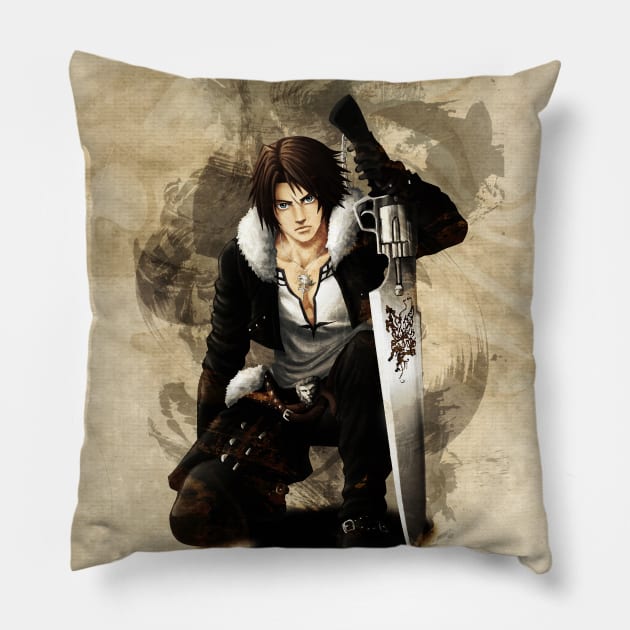 Squall leonhart Pillow by mcashe_art