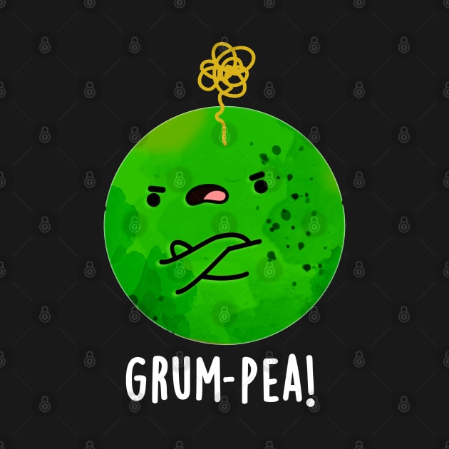 Grum-pea Cute Grumpy Pea Veggie Pun by punnybone