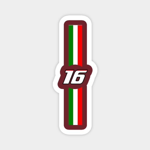 Charles Leclerc Italian Number 16 Magnet by Style Unleashed