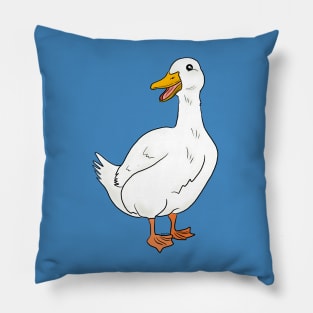 Happy duck quacking Pillow