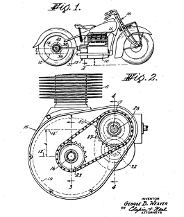 Shaft Drive For Motorcycles Vintage Patent Drawing Magnet