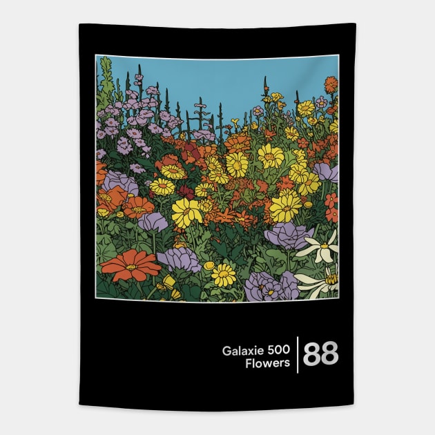 Flowers - Minimal Style Illustration Artwork Tapestry by saudade