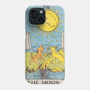 The moon tarot card (distressed) Phone Case