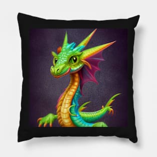 Rainbow Dragon Pillow