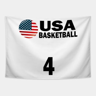 USA Basketball Number 4 T-shirt Design Tapestry