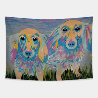 MUGI And Tatami Dog Painting - Cute Dog Art Tapestry