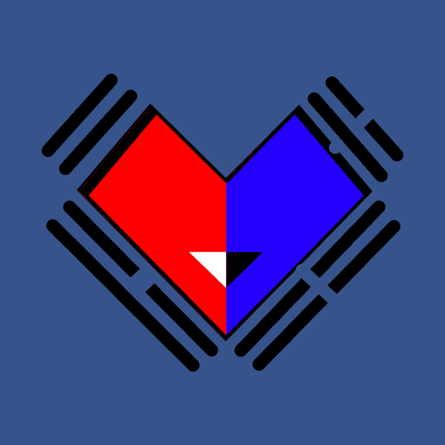 Smiling Heart of Korean Flag by lecoreen