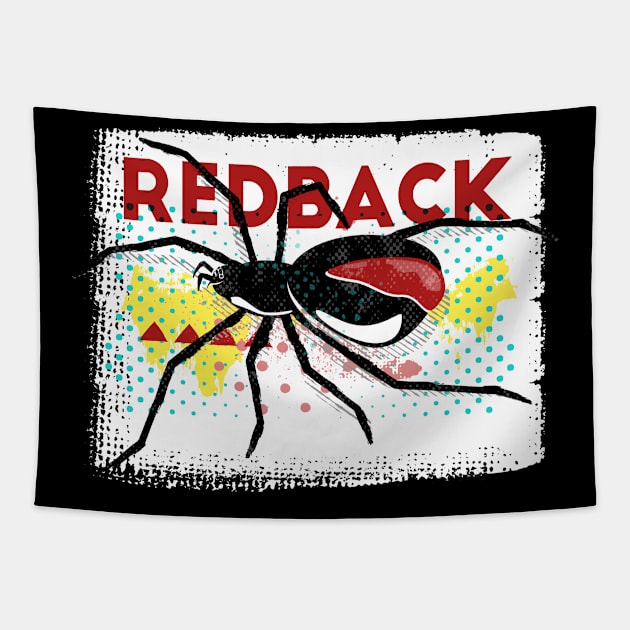 Redback Spider Tapestry by mailboxdisco