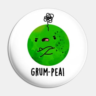 Grum-pea Cute Grumpy Pea Veggie Pun Pin