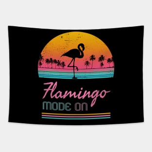 Flamingo 80s Vaporwave Retro Vintage Sunset Tapestry