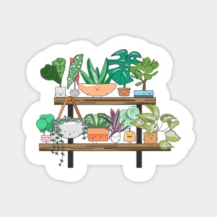 Plant buddies on a shelf Magnet