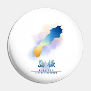 Shimane Japan Watercolor Map Pin