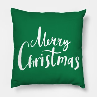 Merry Christmas green Pillow